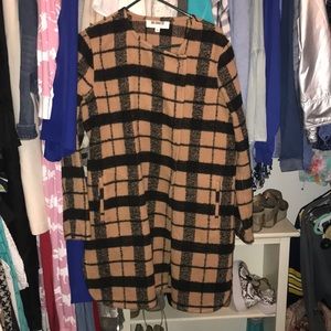 BB Dakota brown and black plaid coat